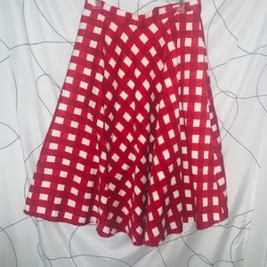 asos Red Gingham Skirt